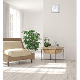 Rhythm 8MY550SR04 Wall Clock, Blue, Marble, 12.0 x 12.0 x 2.0 inches (30.5 x 30.5 x 5 cm), Radio Clock, Quiet, Continuous Second Hand, Transparent, Interior, Crystal Decoration