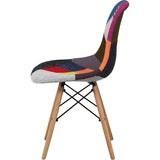 Fuji Boeki 70586 Eames Chair, Width 20.1 x Depth 18.1 x Height 32.3 inches (51 x 46 x 82 cm), Mix, Dining Chair, Shell Shape, Patchwork, Small