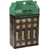 KYO-EI (Kyunaga Sangyo) KYOKUGEN CLOSED END TYPE 7 square nut 42mm M12XP1.5 Gold 20 pieces HPF1A4
