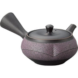 Yamaki Ikai Uko Black Mud Mokko Purple China Belt Teapot 8.1 fl oz (230 ml)