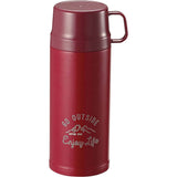 CAPTAIN STAG Sports Bottle, Water Bottle, Direct Drinking, Cup Drinking, 2-Way, Double Stainless Bottle, Vacuum Insulation, Heat Retention, Cold Retention, 600ml