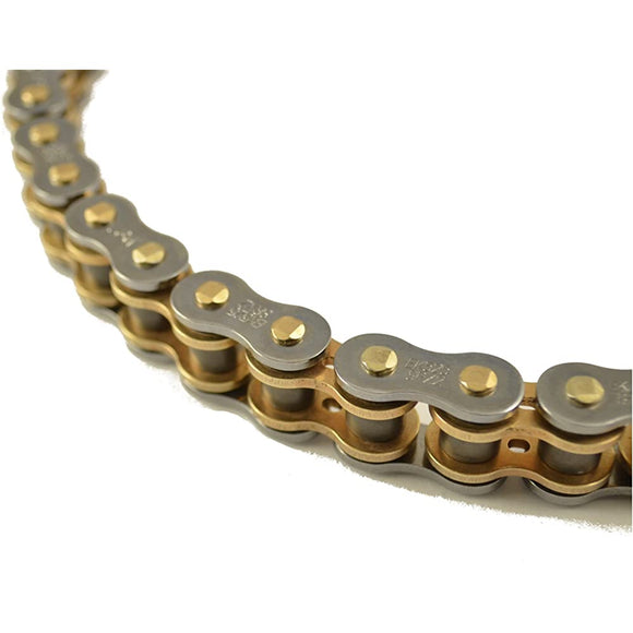 EK (EK) QX Ring Seal Chain 525SR-X2 Silver & Gold 118L [Kashime joint]