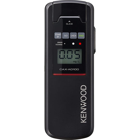 Kenwood CAX-AD100 Alcohol Checker, Made in Japan, High Sensitivity, High Precision, High Quality Semiconductor Sensor, Black