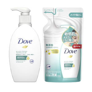 Dove sensitive mild milk cleansing body + replacement set 195mL + 180ml with bonus