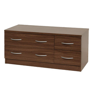 Crosio Bloom Low Chest, Walnut Color, Width 90