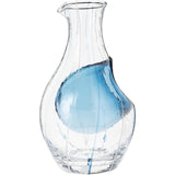 Toyo Sasaki Glass 61507 Tokuri Cold Sake Carafe, Blue, 10.1 fl oz (300 ml), Japanese Garasu, Handmade in Japan