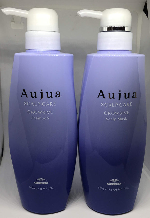 Aujua (Milbon) Scalp Growsive Shampoo & Mask 500ml each Genuine