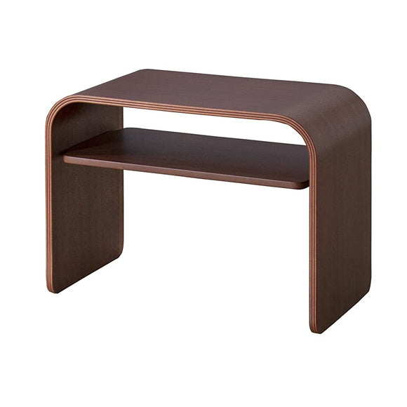 AZUMAYA PT-615WAL Side Table Width 19.7 inches (50 cm) Walnut Simple