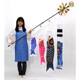 Hidemitsu Doll Workshop ZC6551A Mini Size Koinobori Flying Dragon Light 3.3 ft (1.1 m) Full Set Anywhere Stand with Installation Hardware