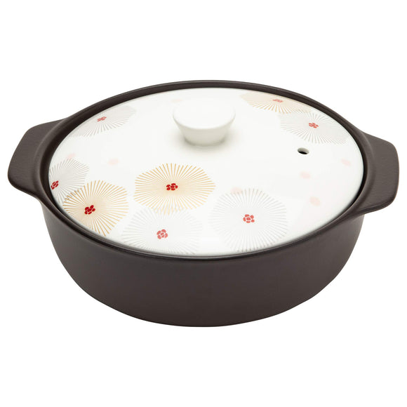 TAMAKI Thermatec THC50-910 Soil Pot, For 4 to 5 People, Kokasuga, Diameter 12.8 x Depth 10.9 x Height 5.7 inches (32.5 x 27.7 x 14.5 cm), Induction Heat, Microwave and Oven Safe