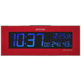 Rhythm RHYTHM 8RZ173SR01 Alarm Clock, Radio Wave Digital, Iroria, Gradient, LED, 365 Colors, Display, Red