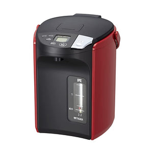 Tiger Thermos PIP-A220-R Electric Pot, Steamless VE Electric Bottle, 0.6 gal (2.2 L), Red