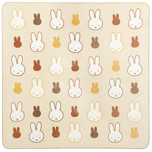 Senko Miffy 95953 Surprise Miffy Fluffy Boa Material Rug, Carpet, Approx. 70.9 x 70.9 inches (180 x 180 cm), Ivory, Includes Handbag