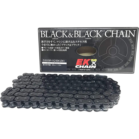 EK (EK) QX Ring Seal Chain 530SR -X2 Black & Black 112L [Kashime joint] -