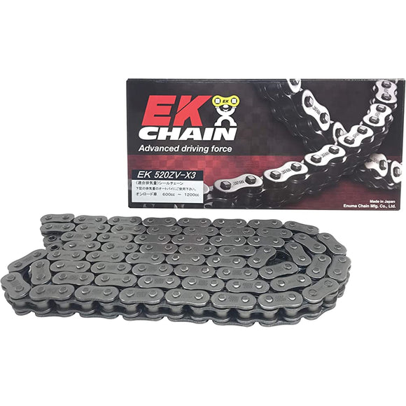 EK (EK) NX Ring Seal Chain 520ZV-X3 Steel 98L [Kashime joint]