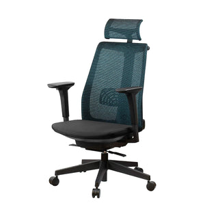 Itoki YL8-DBBL-AEL Office Chair, Desk Chair, High Back, Mesh Back, Synchro Rocking, Lumbar Support