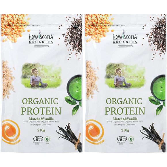 Organic protein matcha & vanilla 210g 2 bags set