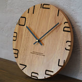 DEMI LOUS Wall Clock, Natural Wood, Wall Clock, Stylish, Analog, Continuous Second Hand, Silent Movement, Interior, Living Room, Bedroom, Office, Designer, 11.8 inches (30 cm), Solid Wood, Genuine Product,