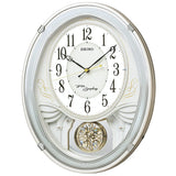 Seiko clock wall clock Atomic Analog Triple Selection Melody Decorative Pendulum White Pearl am258 W Seiko