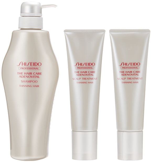 Shiseido Adenovital Shampoo 16.9 fl oz (500 ml) + Sculpt Treatment (4.6 oz (130 g) x 2 Sets)