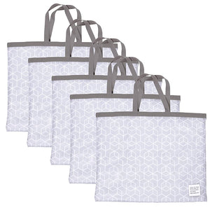 Towa Sangyo Laundry Net Gray L Fully Washable Laundry Bag Pack of 5