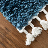 Sayansayan Border Shaggy Rug Mat, Cell, 78.7 x 78.7 inches (200 x 200 cm), 2 Tatami Mats, Dark Gray, Wilton