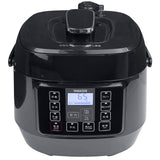 Yamazen EPCA-250M(B) Electric Pressure Cooker, Microcomputer Type, 0.6 gal (2.5 L), 5 Pressure Levels, One-Touch, Easy Recipe, Black