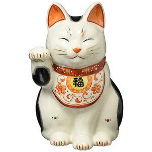 Potosai Manfuku Arabesque Maneki Cat (Right Hand Raised, Large) AM-Y7439