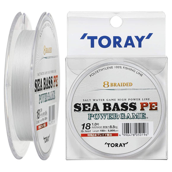 Toray (TORAY) PE Line Seabass PE Power Game 150m 8 pieces twisted white