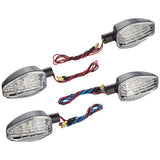 POSH 080652-06 Motorcycle LED TURN Signal Set, Black/Clear