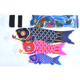 Hidemitsu Doll Workshop ZC6051A Mini Size Koinobori Flying Dragon Light 3.3 ft (1.1 m) Full Set with Mounting Hardware