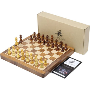 ChessJapan Original Wooden Chess Set, 12.2 inches (31 cm), Magnet, Polished Finish