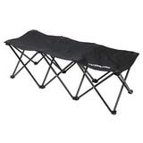 Captain Stag UC-1679 Bench Chair, Compact Bench, 3 Seater, Black, Gracia