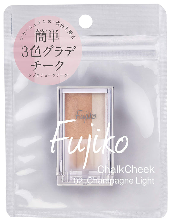 Fujiko Chalk Cheek 02 Champagne Light 7.1g Pink