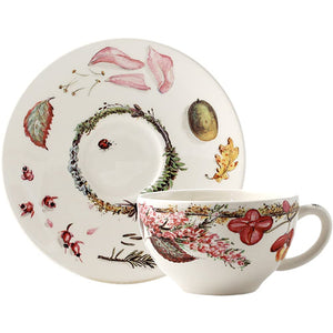 GIEN zian Bouquet Cup & Saucers