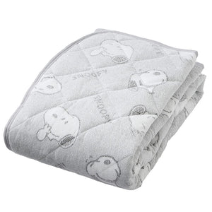 Nishikawa CM02030404 Snoopy Mattress Pad, Single, Washable, Pile, Soft Texture, Adult Cute, Gray