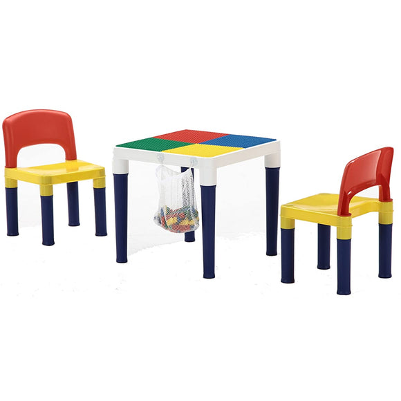 Fuji Trading Childrens table chair 3-piece set Width 43 cm 100 pieces with block 95413