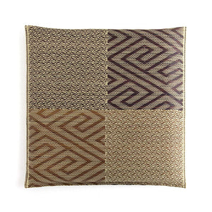 Ikehiko #3127910 Japanese Woven Houndstooth 5 Styles Set of 2, Brown, Approx. 21.7 x 21.7 x 2P