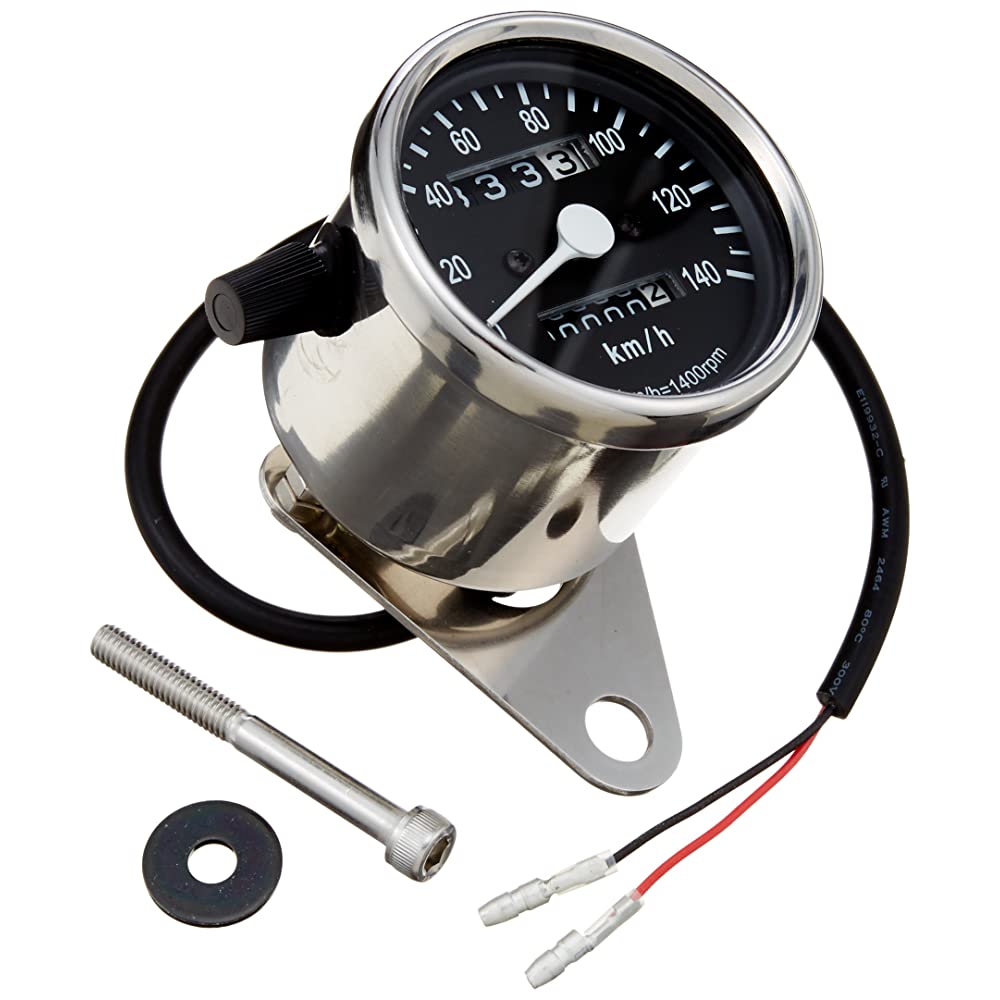 POSH 100014-76 Motorcycle Accessories LED BACKLIT Mini Speedometer (Me ...
