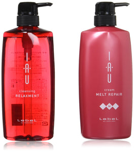 LebeL IAU Io Cleansing Relaxment (Shampoo) 600ml & Io Cream Melt Repair Treatment 600ml