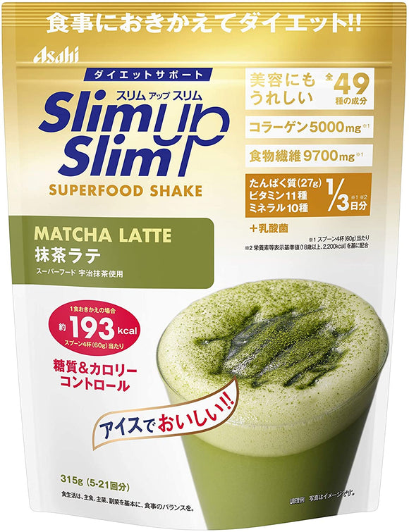 Asahi Slim Up matcha latte shake 315g