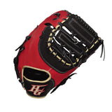 Mitt for softball / soft first baseman BSG-665F Black x Red Orange