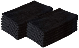 TO 240 Momme Color Long Towel (12 pieces) Black