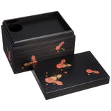 NAKAMURA, LAKE COLORFUL TEA BOXK BLACK SIZE: LENGTH 14.6 x Width 21.4 X Height 13.4 CM Rikiri TEA BOX BLACK COATING Gourd RESIN CHASEN TUBE Kosai WITH