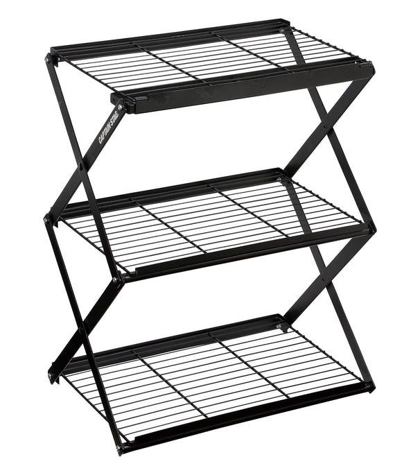 CAPTAIN STAG Field rack rack Storage shelf Shelf board [3 steps / 4 steps] MOVE rack W460mm Height adjustable in 2 steps Black framework UP-2697 / UP-2703 / UP-2706