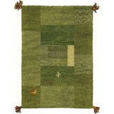 Hagiwara GABBEH D11 270015926 Gabbe Mat, Entrance Mat, Green, Approx. 23.6 x 35.4 inches (60 x 90 cm)