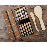 DS. DISTINCTIVE STLYLE Sushi Making Kit Bamboo Sushi Tools 2 Sushi Rolling Mats 1 Rice Paddle 1 Spreader 5 Pairs Chopsticks