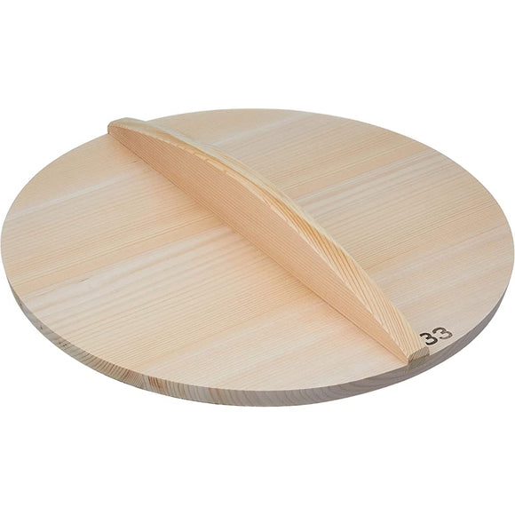 Miyanurushi Craft AKB02033 Thick Sawara Wooden Lid, 13.0 inches (33 cm), Sawara Wood, Made in Japan
