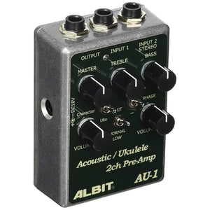 ALBIT 2-Channel Acoustic Instrument Preamplifier for Acoustic, Ukulele PRE-AMP AU-1