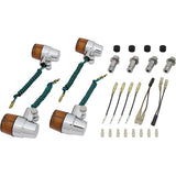 Posh (POSH) Motorcycle Supplies Super Bike Mini Type Winker Exclusive Set W650 ('04 ~) W400 ('04 ~) Estraya ('07 ~) Plating body/Orange lens 016132-33